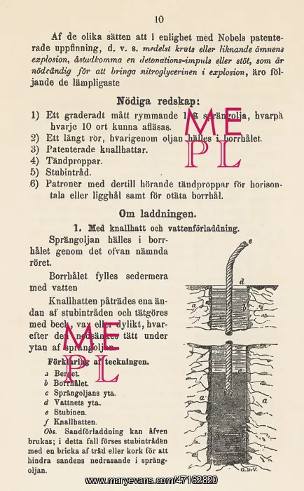 : Patent for nitroglycerine by Alfred Nobel : Patent for nitroglycerine by Alfred Nobel