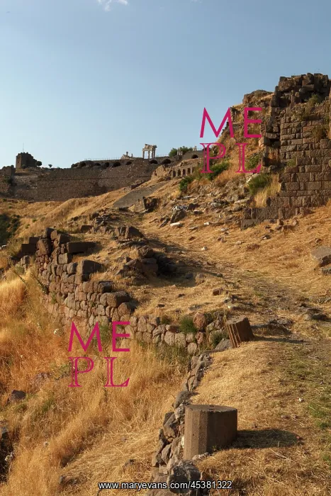 : Path leading to the Acropolis and Temple of Trajan : Path leading to the Acropolis and Temple of Trajan