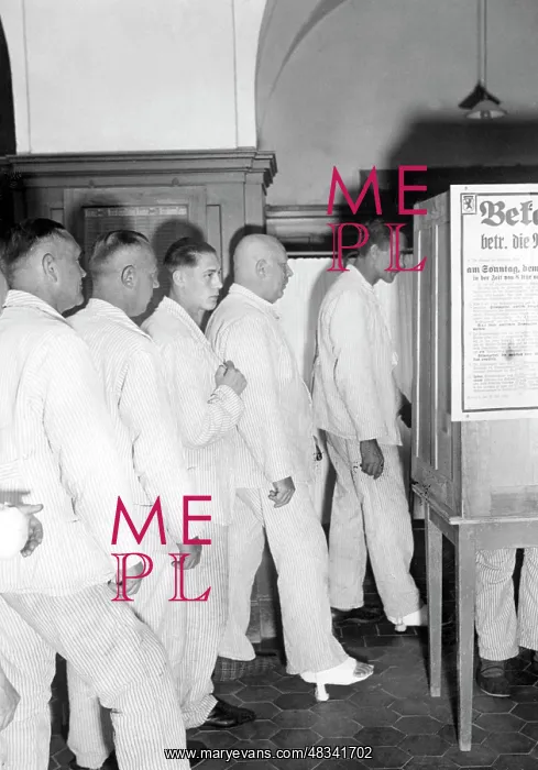 : Patients voting in the Reichstag election, 1932 : Patients voting in the Reichstag election, 1932