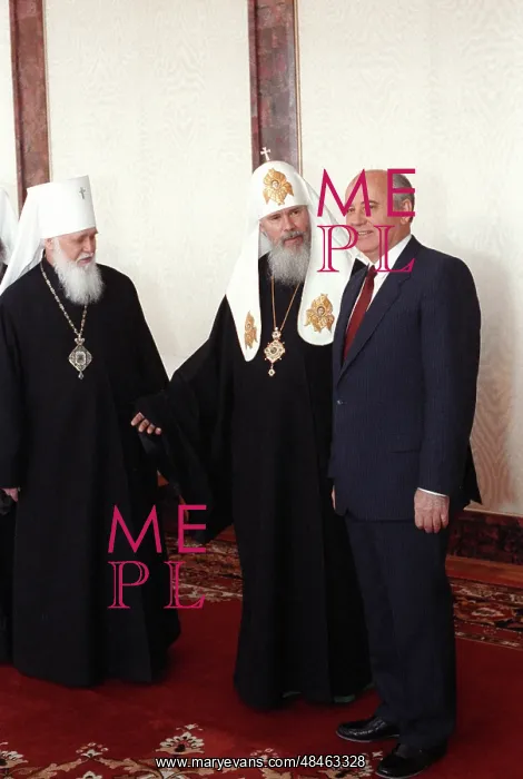 : Patriarch Alexy II and Soviet President Gorbachev, 1990 : Patriarch Alexy II and Soviet President Gorbachev, 1990