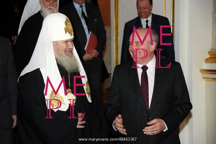 : Patriarch Alexy II and Soviet President Gorbachev, 1991 : Patriarch Alexy II and Soviet President Gorbachev, 1991