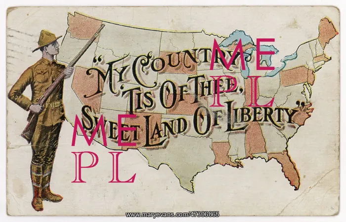 : PATRIOTIC AMERICAN CARD : PATRIOTIC AMERICAN CARD
