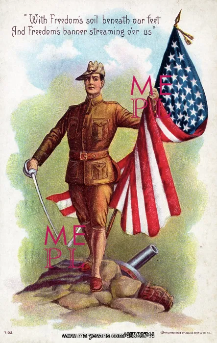 : Patriotic US postcard : Patriotic US postcard