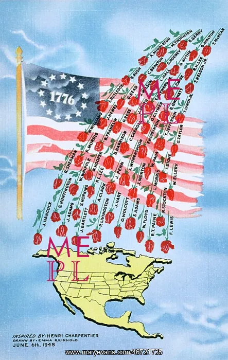 : Patriotic Postcard, Signees of Declaration of Independence : Patriotic Postcard, Signees of Declaration of Independence