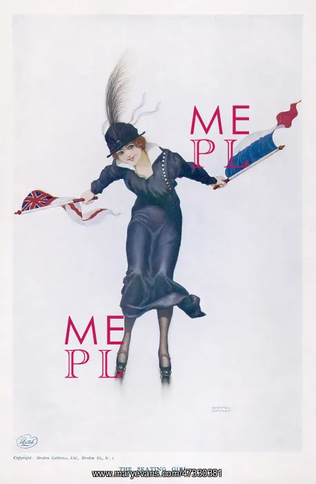 : PATRIOTIC SKATER 1914 : PATRIOTIC SKATER 1914