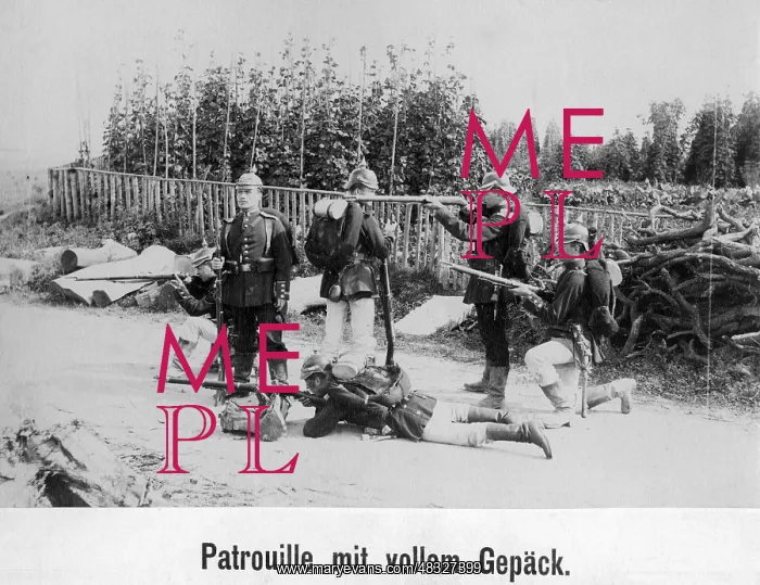 : Patrol during manoeuvres, 1899 : Patrol during manoeuvres, 1899