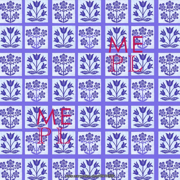  : A pattern of Dutch-inspired florals