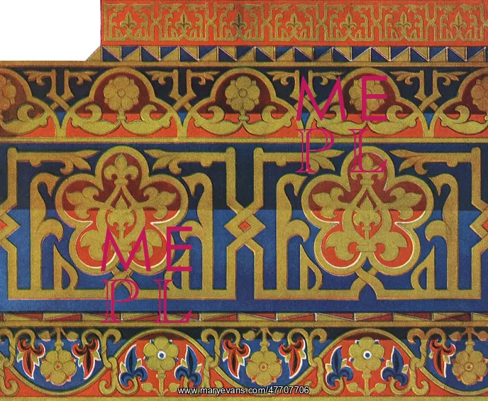 : Pattern with Gilt Motifs : Pattern with Gilt Motifs