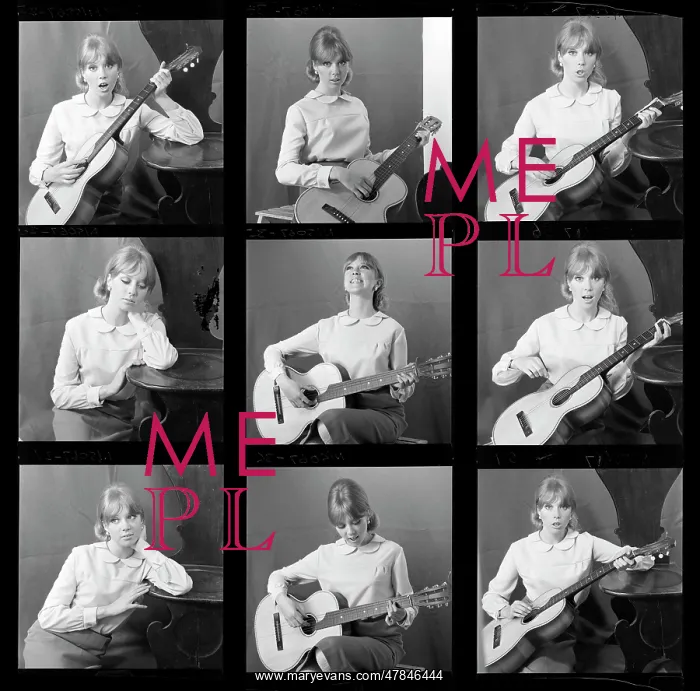 : Pattie Boyd - With Guitar - Contact Sheet : Pattie Boyd - With Guitar - Contact Sheet