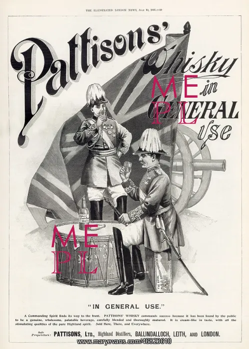 : Pattison's whisky advertisement, 1898 : Pattison's whisky advertisement, 1898