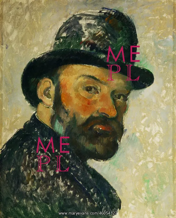 : Paul Cezanne, self-portrait with bowler hat : Paul Cezanne, self-portrait with bowler hat