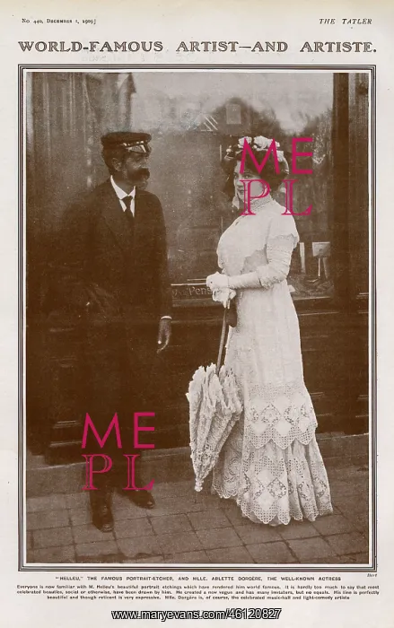 : Paul Helleu and Mlle Arlette Dorgiere 1909 : Paul Helleu and Mlle Arlette Dorgiere 1909