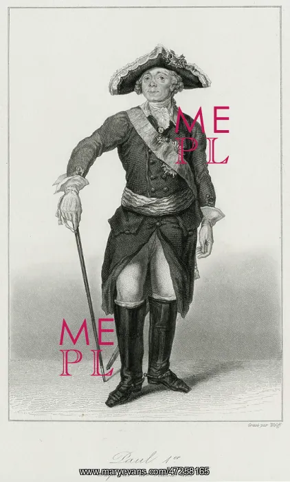  : PAUL I (1754 - 1801), Emperor of Russia (1796 - 1801), son of Peter III