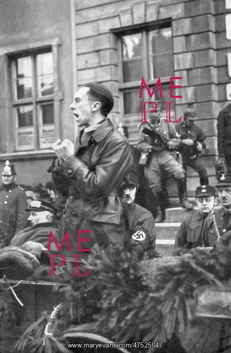 : Paul Joseph Goebbels speaking in Berlin, Germany : Paul Joseph Goebbels speaking in Berlin, Germany