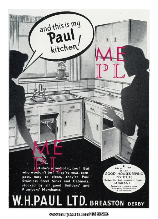 : Paul kitchen advertisement, c.1952 : Paul kitchen advertisement, c.1952