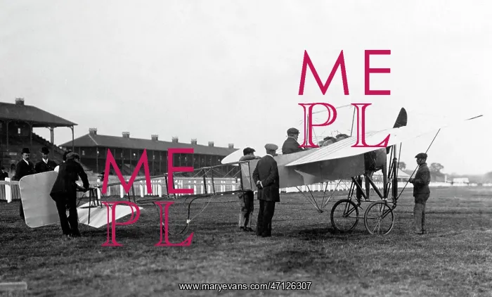 : Paul de Lesseps in Bleriot monoplane, 1909 : Paul de Lesseps in Bleriot monoplane, 1909