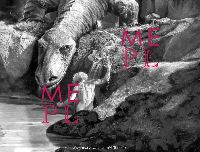 : Paul Richter as Siegfried bathing in the blood of : Paul Richter as Siegfried bathing in the blood of