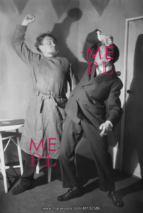 : Paul Wegener and Lothar Muethel in The thought, 1926 : Paul Wegener and Lothar Muethel in The thought, 1926