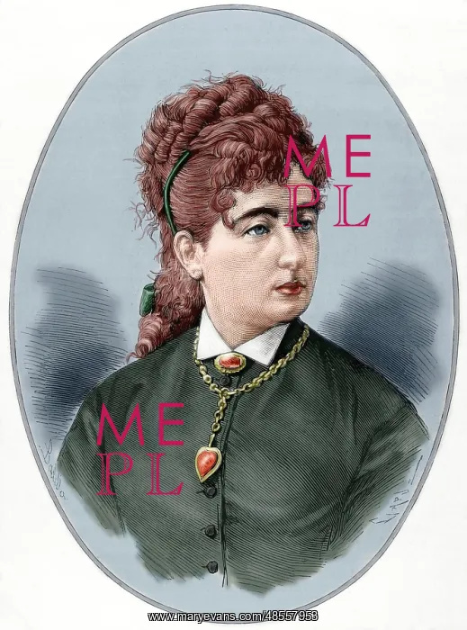 : Pauline Lucca (1841-1908). Engraving. Colored : Pauline Lucca (1841-1908). Engraving. Colored
