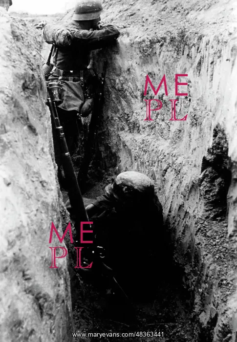 : Pause in the fighting in a trench, 1943 : Pause in the fighting in a trench, 1943