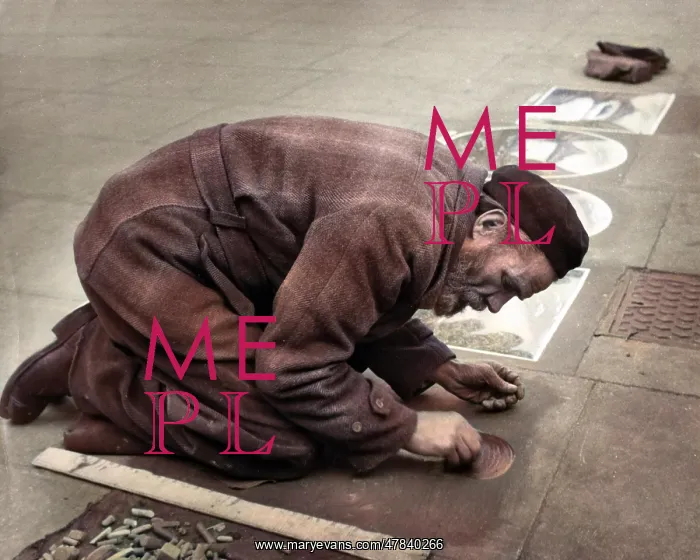  : Pavement artist at work