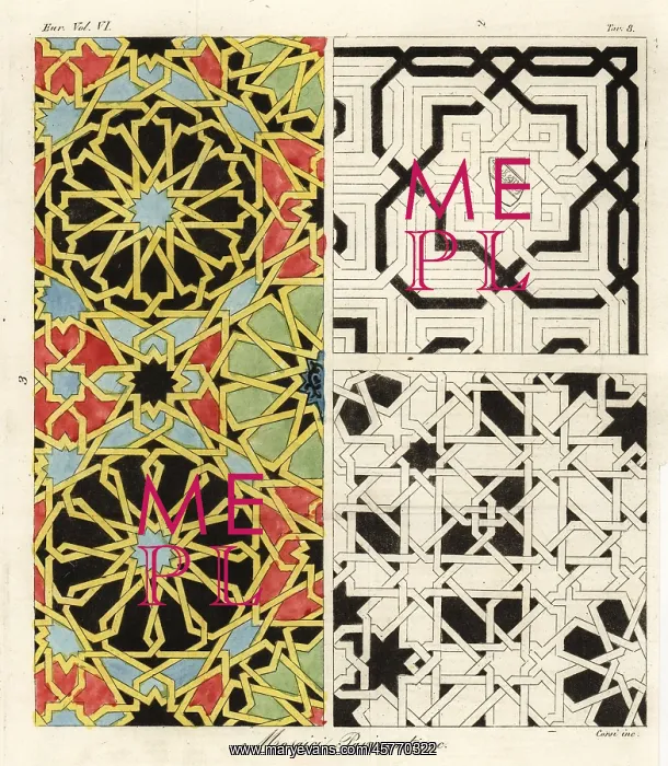 : Pavement mosaics from the Alhambra Palace : Pavement mosaics from the Alhambra Palace
