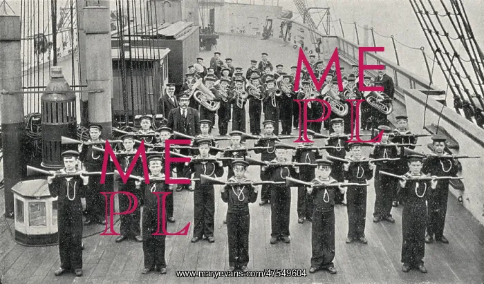 : PE and Band, Training Ship Wellesley, North Shields : PE and Band, Training Ship Wellesley, North Shields