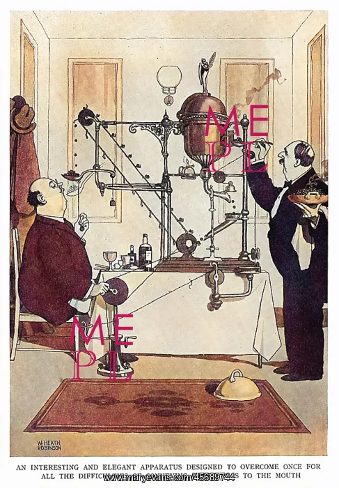 : Pea Apparatus by William Heath Robinson : Pea Apparatus by William Heath Robinson