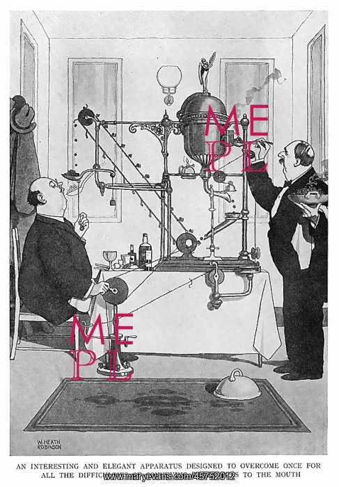 : Pea Apparatus by William Heath Robinson : Pea Apparatus by William Heath Robinson
