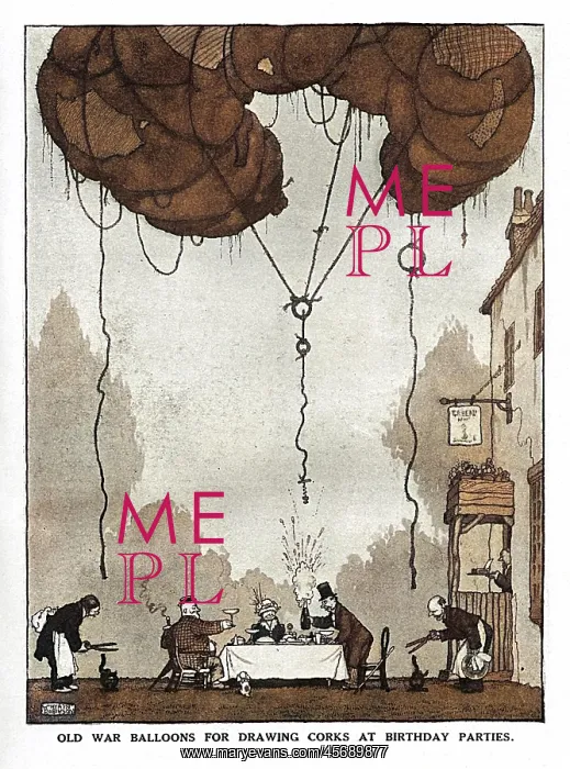 : When Peace Comes Along by Heath Robinson, WW1 : When Peace Comes Along by Heath Robinson, WW1