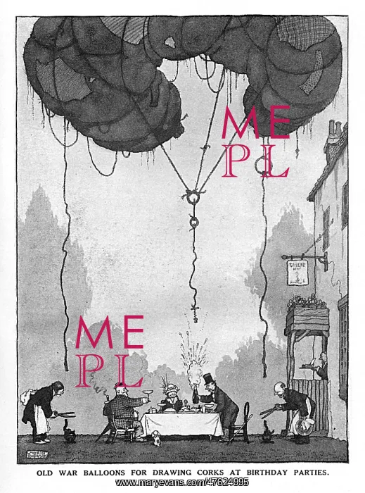 : When Peace Comes Along by Heath Robinson, WW1 : When Peace Comes Along by Heath Robinson, WW1