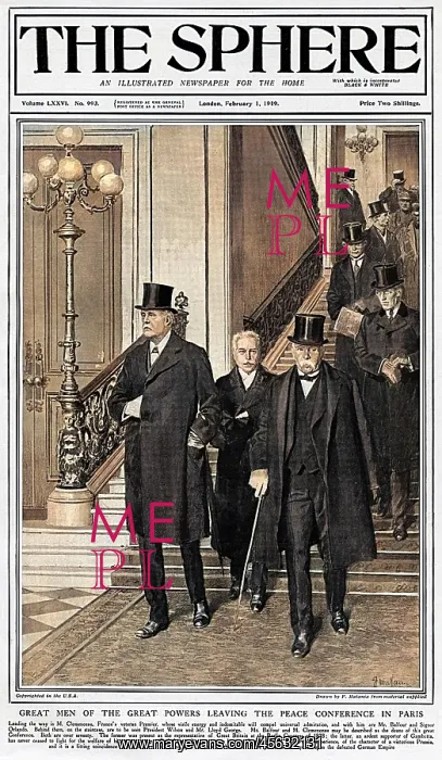 : Peace Conference in Paris by Matania : Peace Conference in Paris by Matania