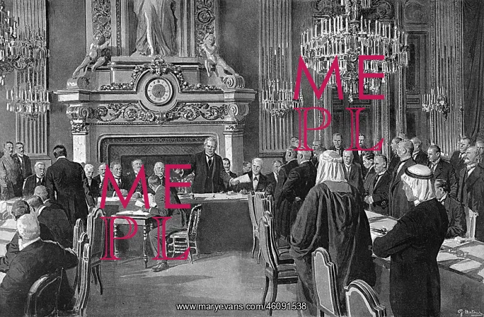 : Peace Conference in Paris by Matania : Peace Conference in Paris by Matania