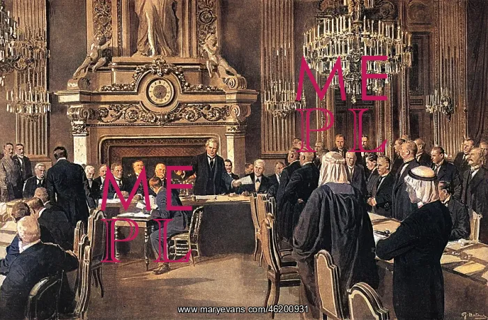 : Peace Conference in Paris by Matania : Peace Conference in Paris by Matania