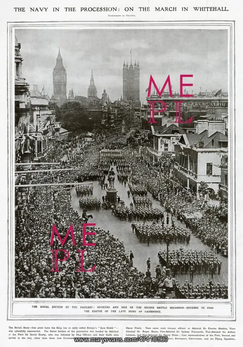 : Peace Day Celebrations - Navy in Procession in Whitehall : Peace Day Celebrations - Navy in Procession in Whitehall