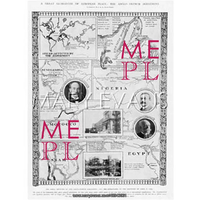: Peace Map. A map detailing the agreements put in place by the Entente Cordiale : Peace Map. A map detailing the agreements put in place by the Entente Cordiale