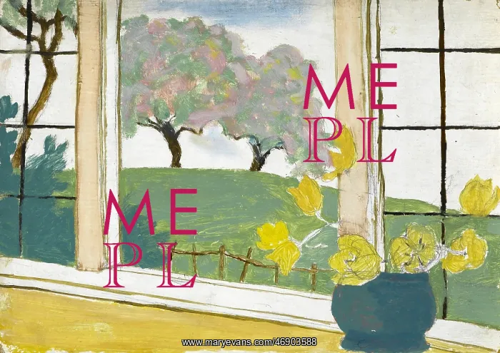 : Peaceful scene through an open window, WW1 : Peaceful scene through an open window, WW1