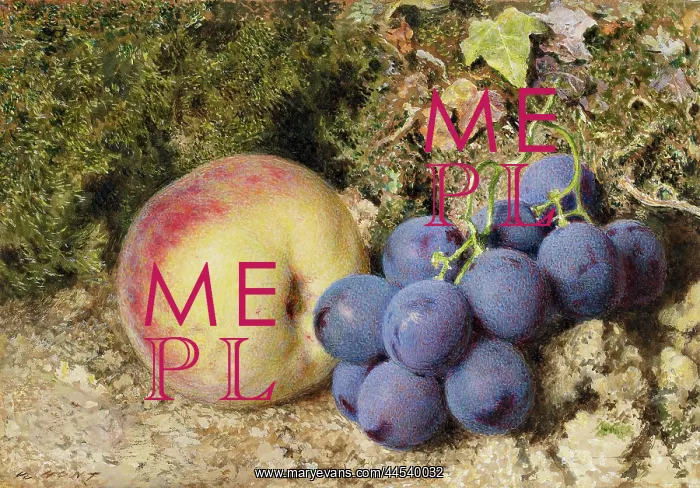 : Peach and Grapes : Peach and Grapes