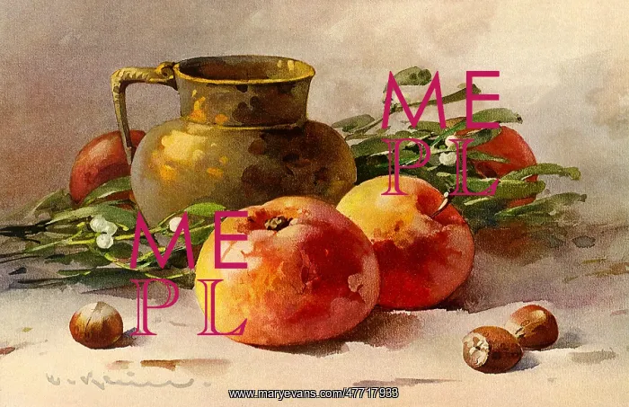 : Peaches and Copper Jug : Peaches and Copper Jug