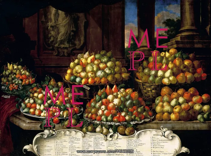 : Pears: by Bartolomeo Bimbi, formerly : Pears: by Bartolomeo Bimbi, formerly