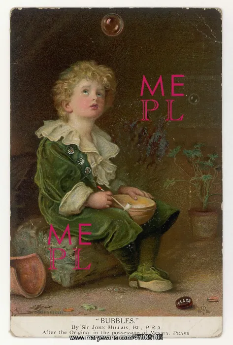 : Pears Soap Advertisement - Bubbles : Pears Soap Advertisement - Bubbles