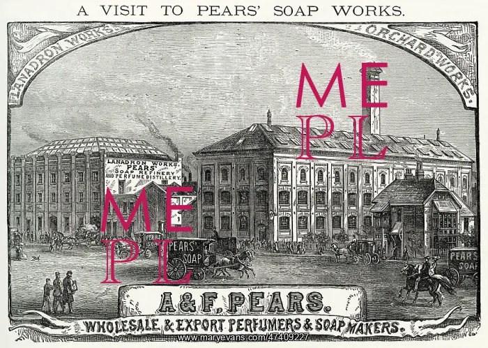 : Pears Soap Works 1882 : Pears Soap Works 1882