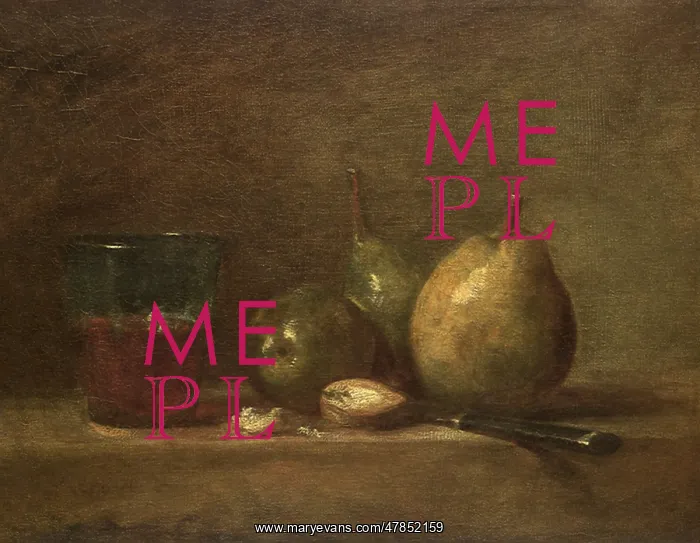 : Pears, Walnuts, and a Glass of Wine, by Chardin : Pears, Walnuts, and a Glass of Wine, by Chardin