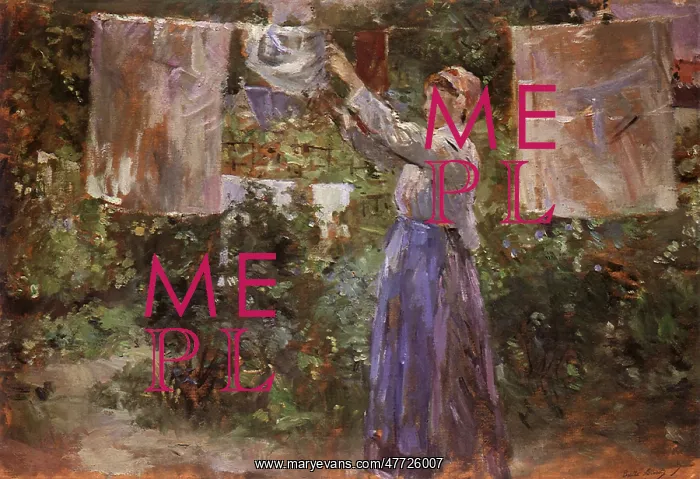 : Peasant Hanging Out The Washing, by Morisot : Peasant Hanging Out The Washing, by Morisot