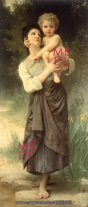 : Peasant Mother and Child, by Bouguereau : Peasant Mother and Child, by Bouguereau