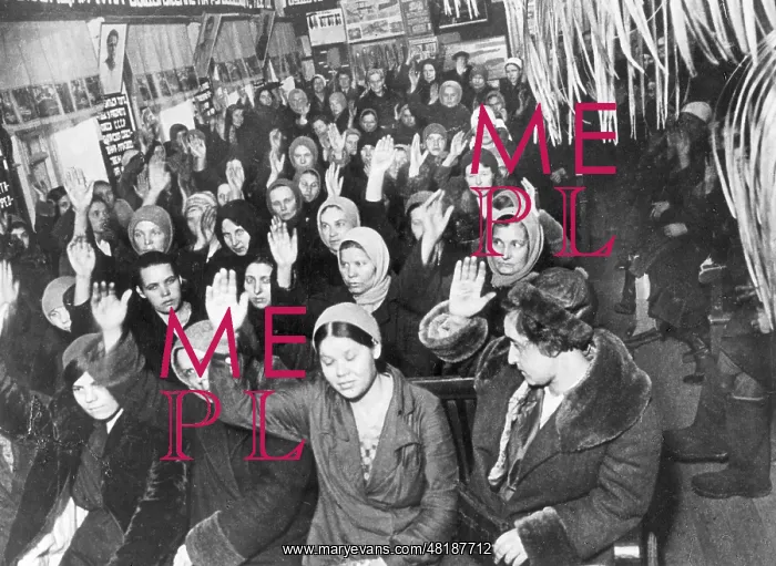 : Peasant of a Soviet village vote for the collectivization of : Peasant of a Soviet village vote for the collectivization of