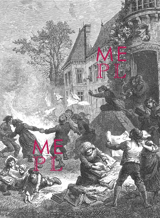 : Peasants burning documents of their Lords : Peasants burning documents of their Lords