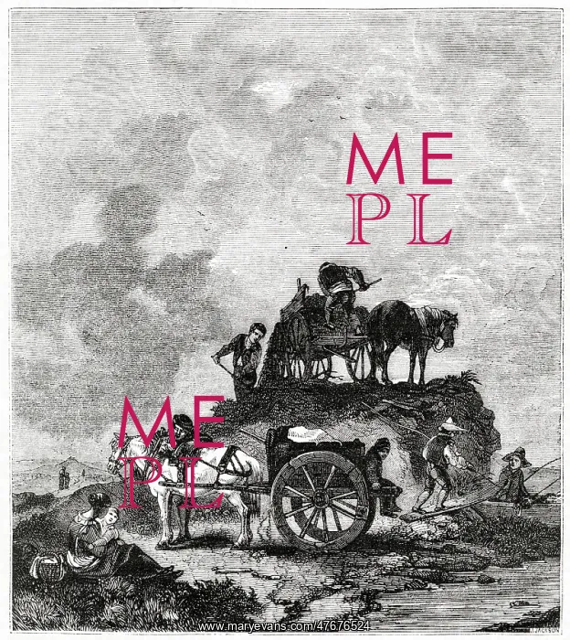 : Peasants in the Fields: Hay Harvest, by Philips Wouwerman : Peasants in the Fields: Hay Harvest, by Philips Wouwerman