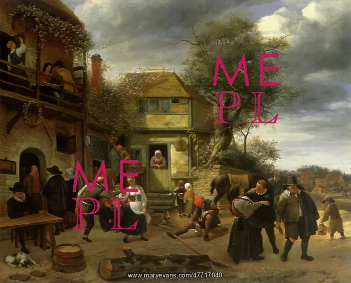  : Peasants Before an Inn, by Jan Steen