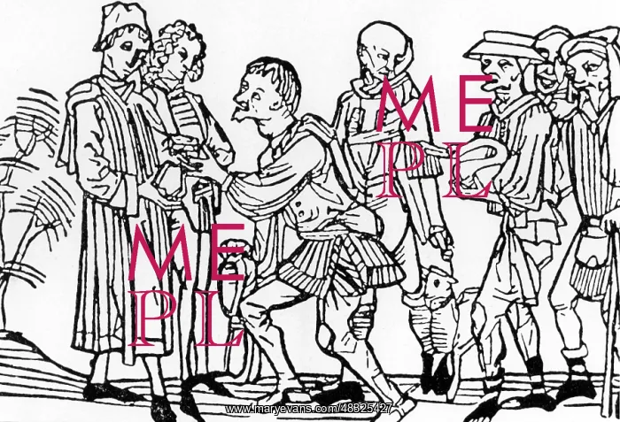 : Peasants paying tithes : Peasants paying tithes